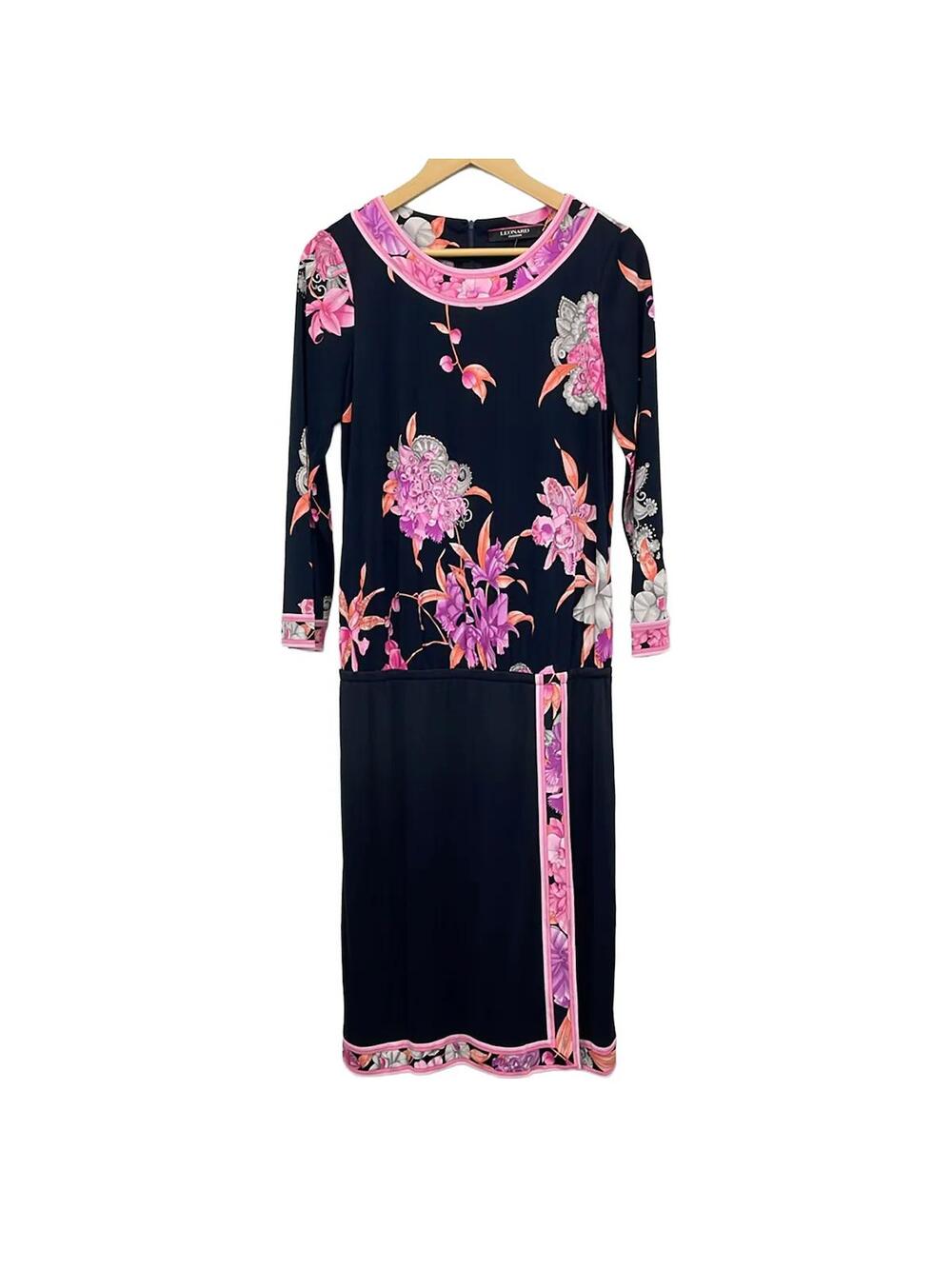 Leonard Black Pink Multi Women's Dress #330423L72B
